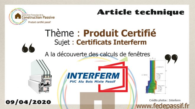 Article Technique - Produit Certifié - Interferm / Certificats Produits